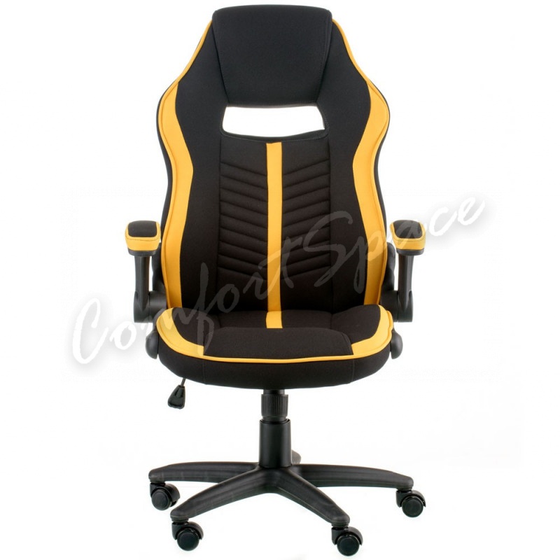 Кресло Prime black/yellow (E5548)
