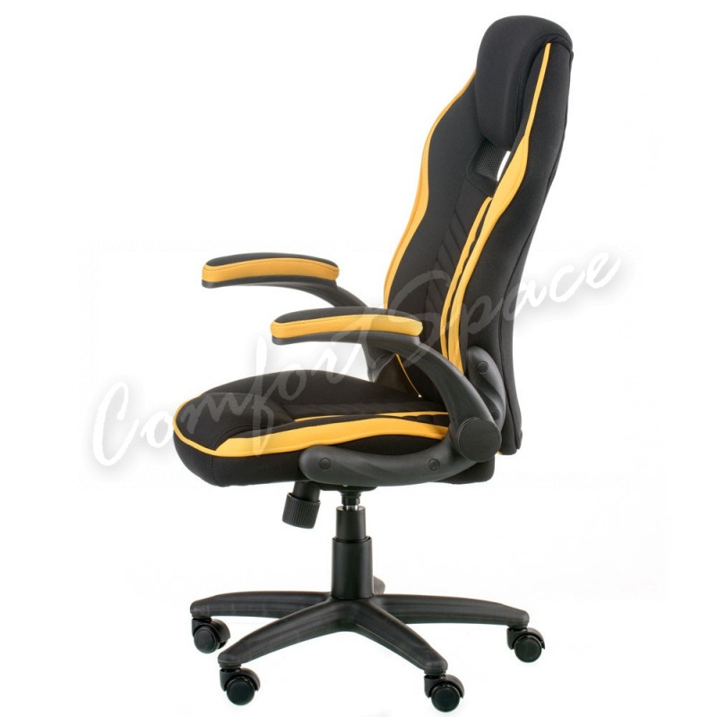 Кресло Prime black/yellow (E5548)