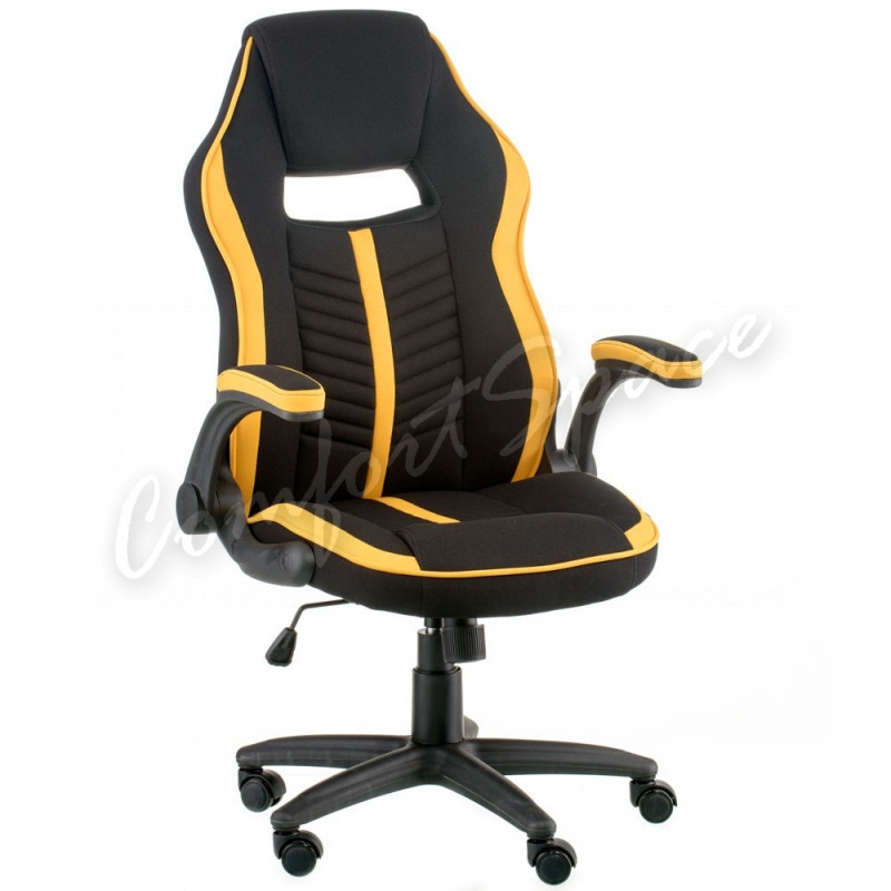 Кресло Prime black/yellow (E5548)