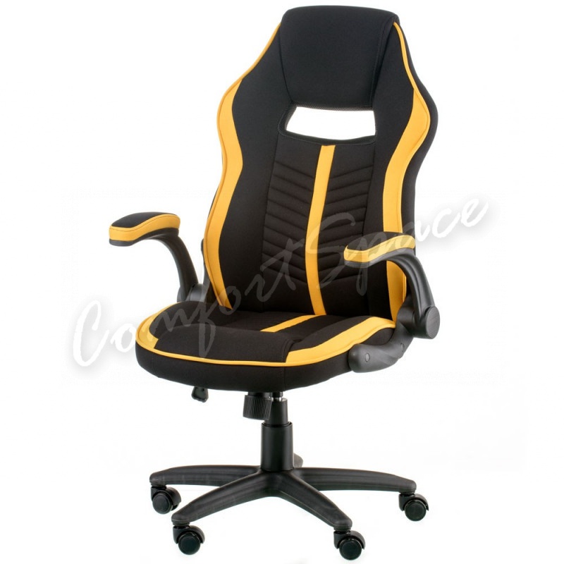 Кресло Prime black/yellow (E5548)